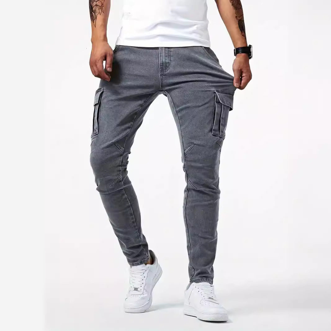 Logan | Stretch Denim Cargo Pants