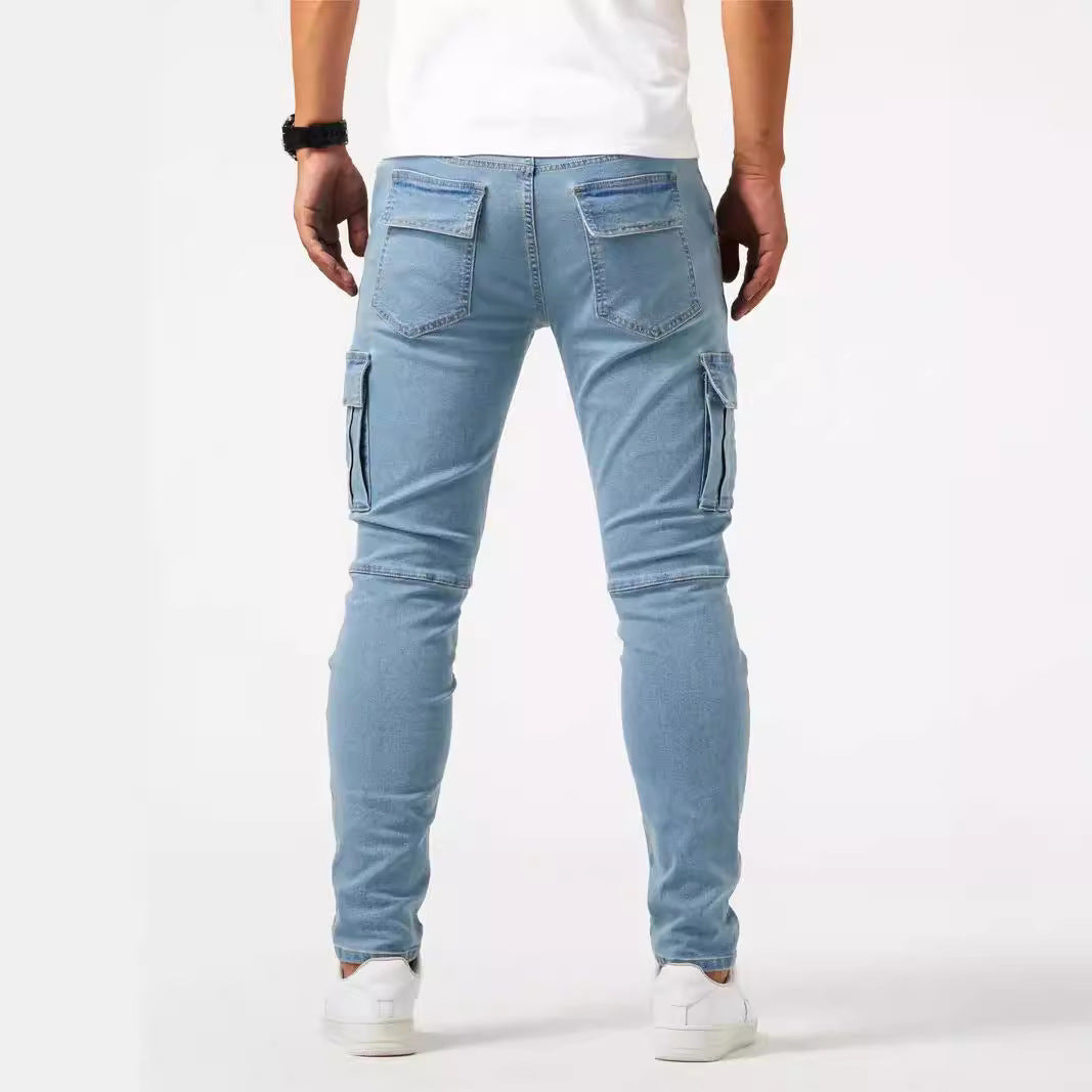 Logan | Stretch Denim Cargo Pants