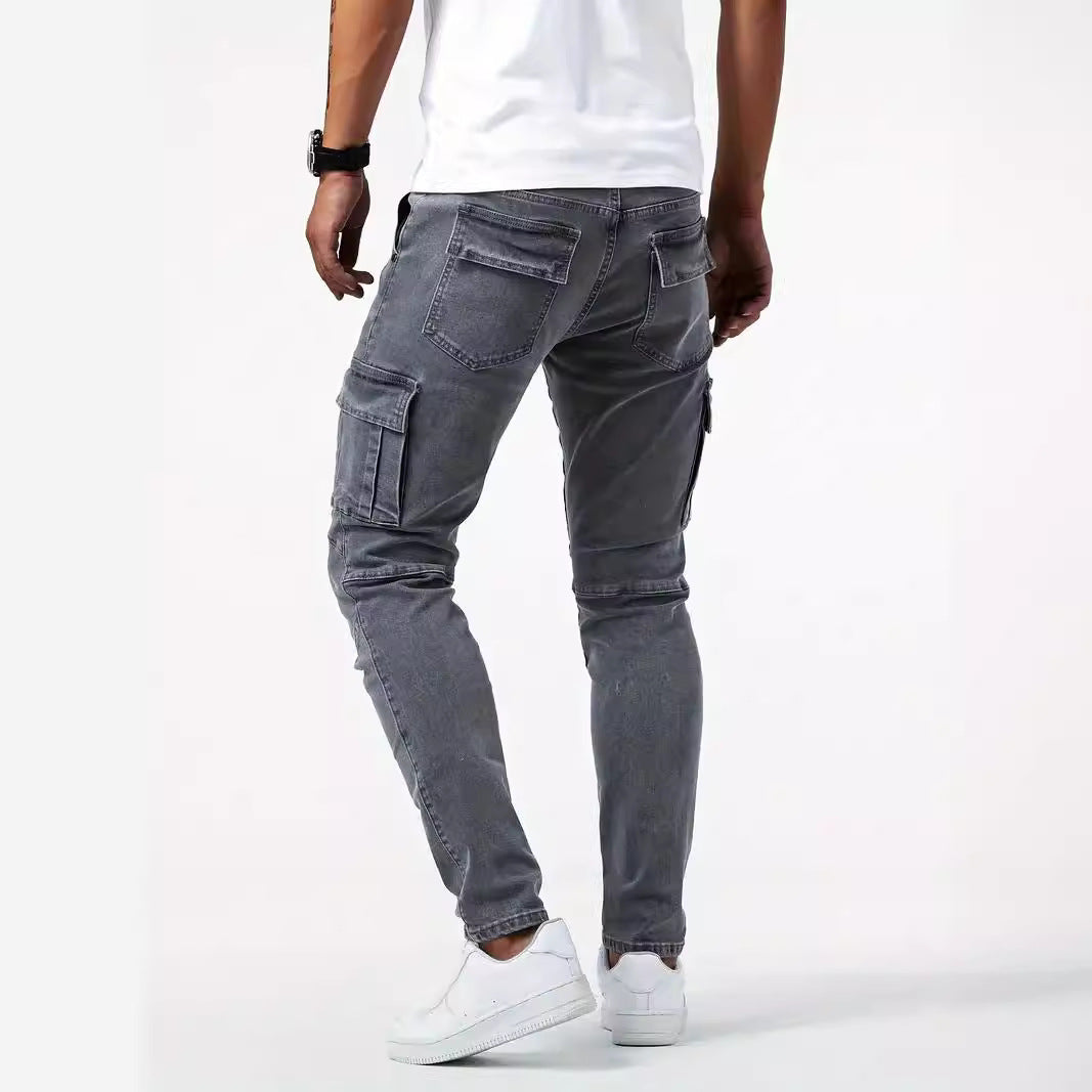 Logan | Stretch Denim Cargo Pants