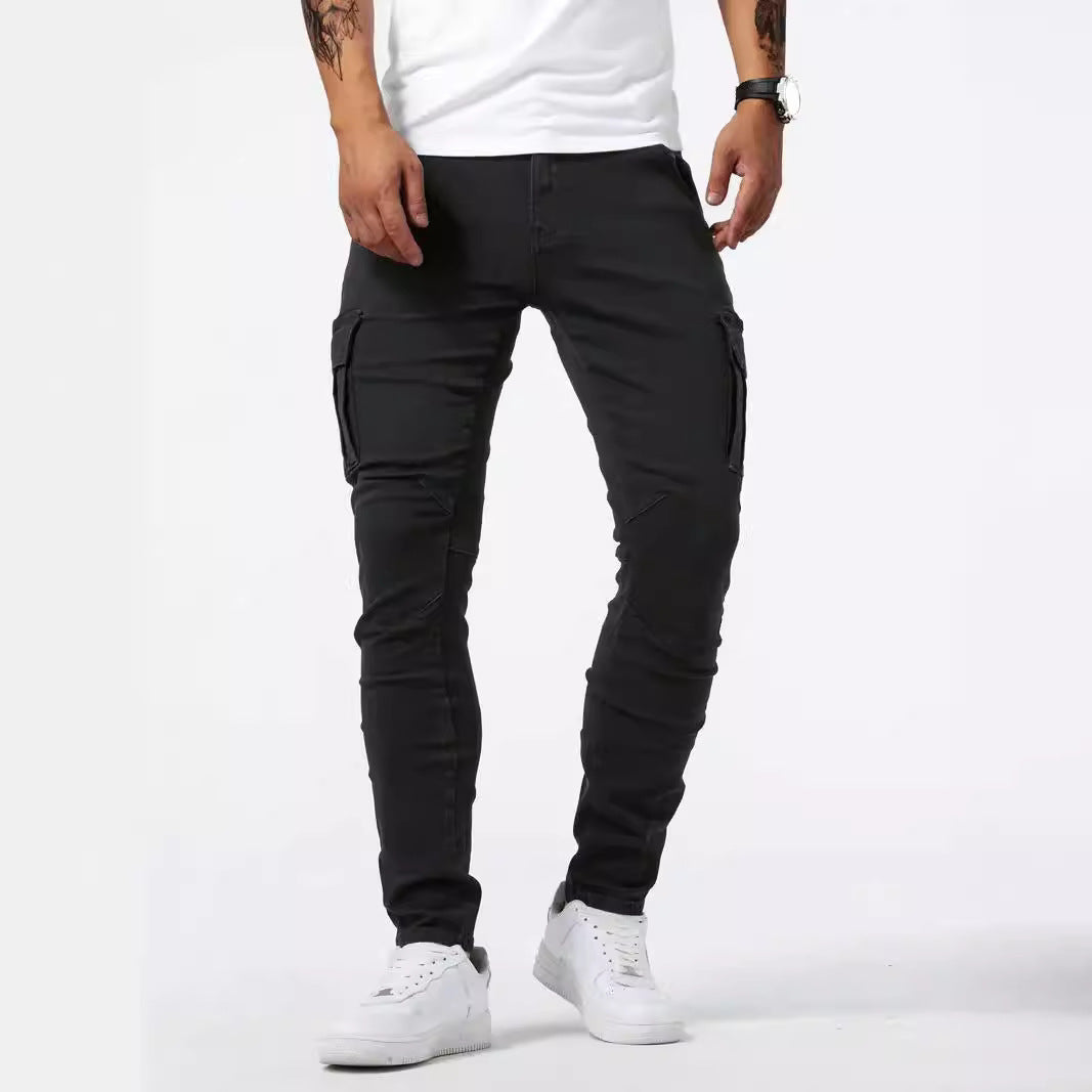 Logan | Stretch Denim Cargo Pants